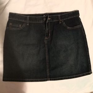 Girls Step Hem Denim Skirt
